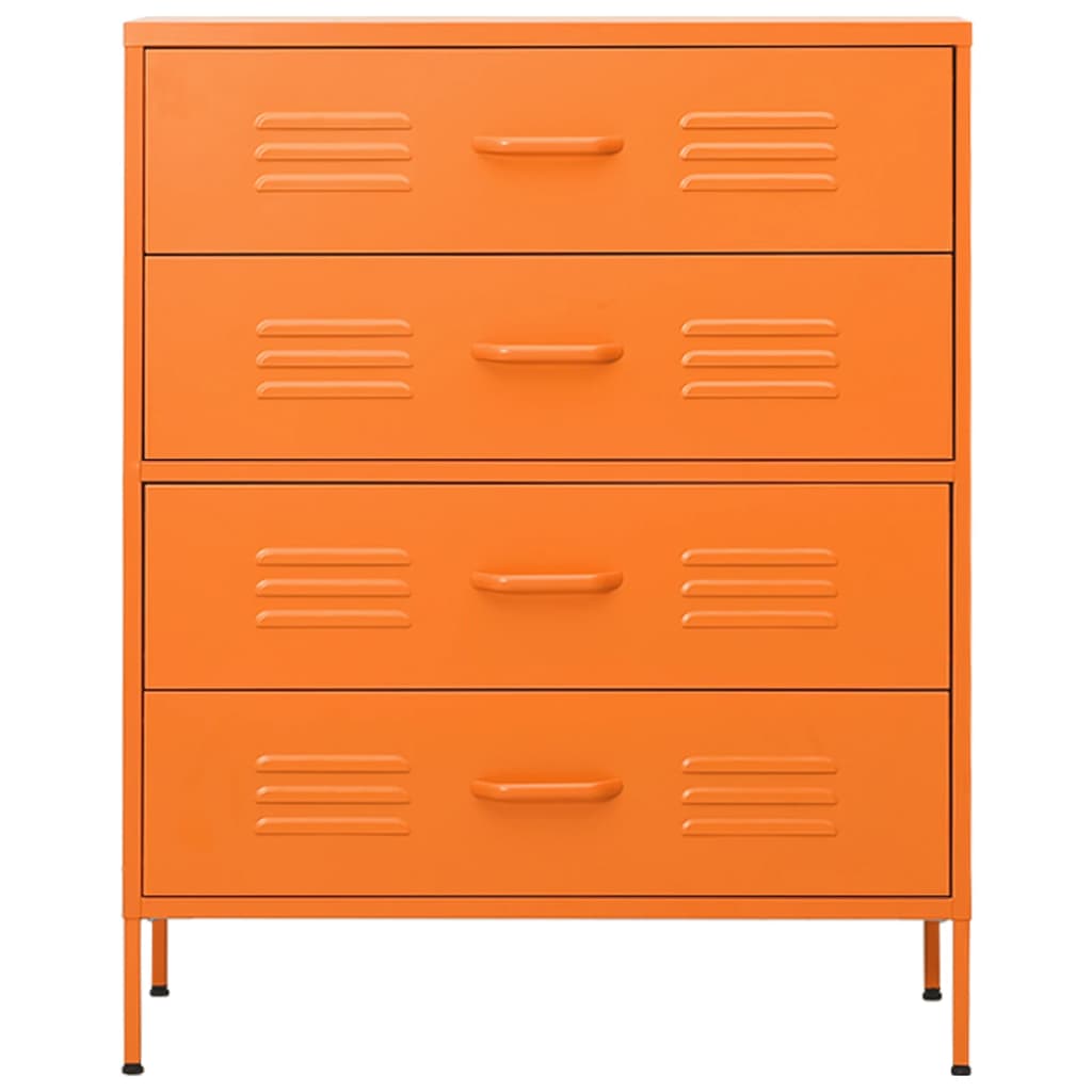 Byrå DIV. orange 80x35x101,5 cm stål