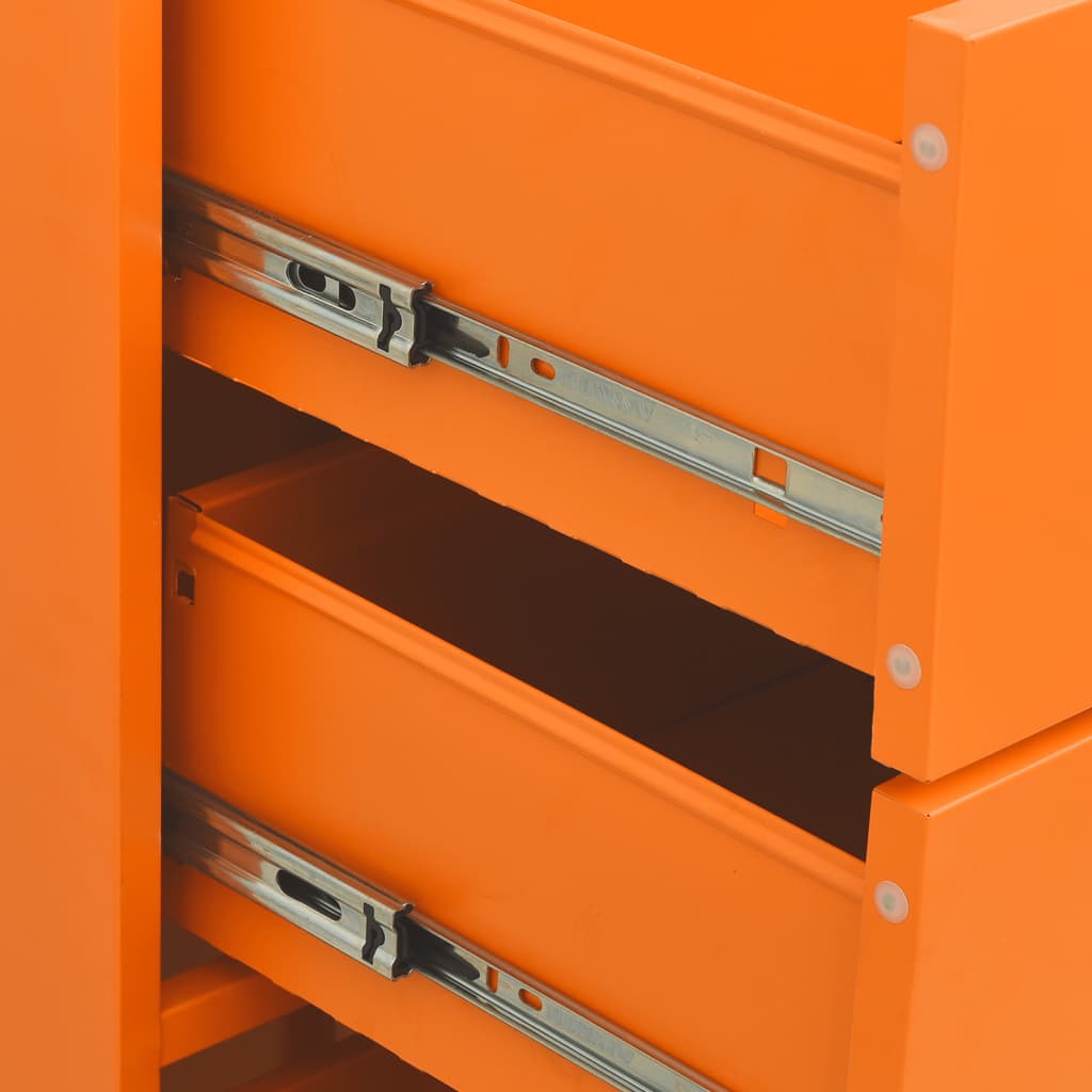 Byrå DIV. orange 80x35x101,5 cm stål