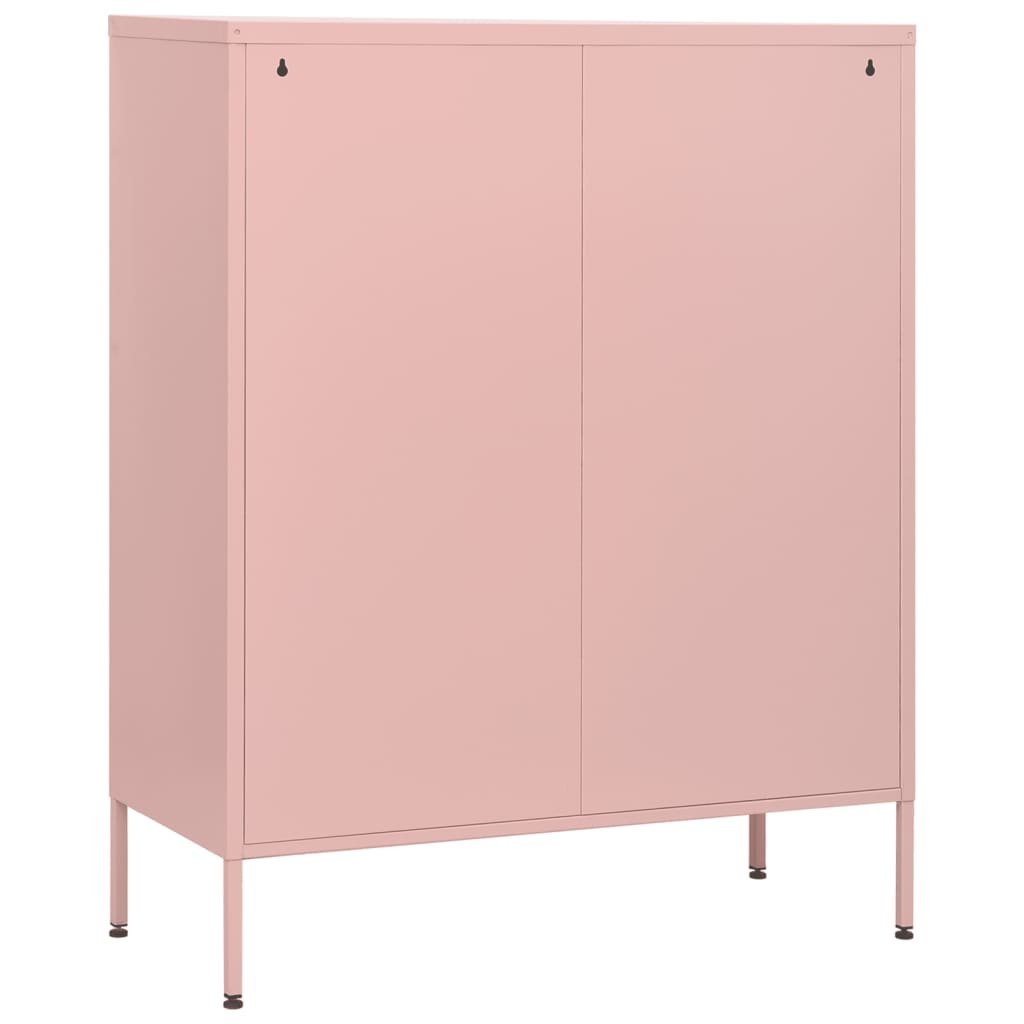 Byrå DIV. rosa 80x35x101,5 cm stål