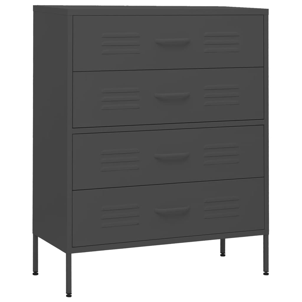 Byrå DIV. antracit 80x35x101,5 cm stål