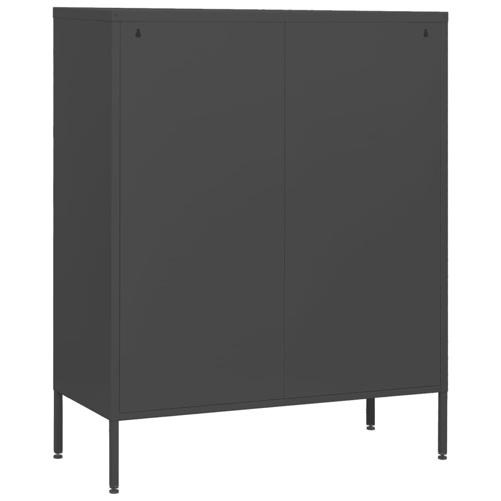 Byrå DIV. antracit 80x35x101,5 cm stål