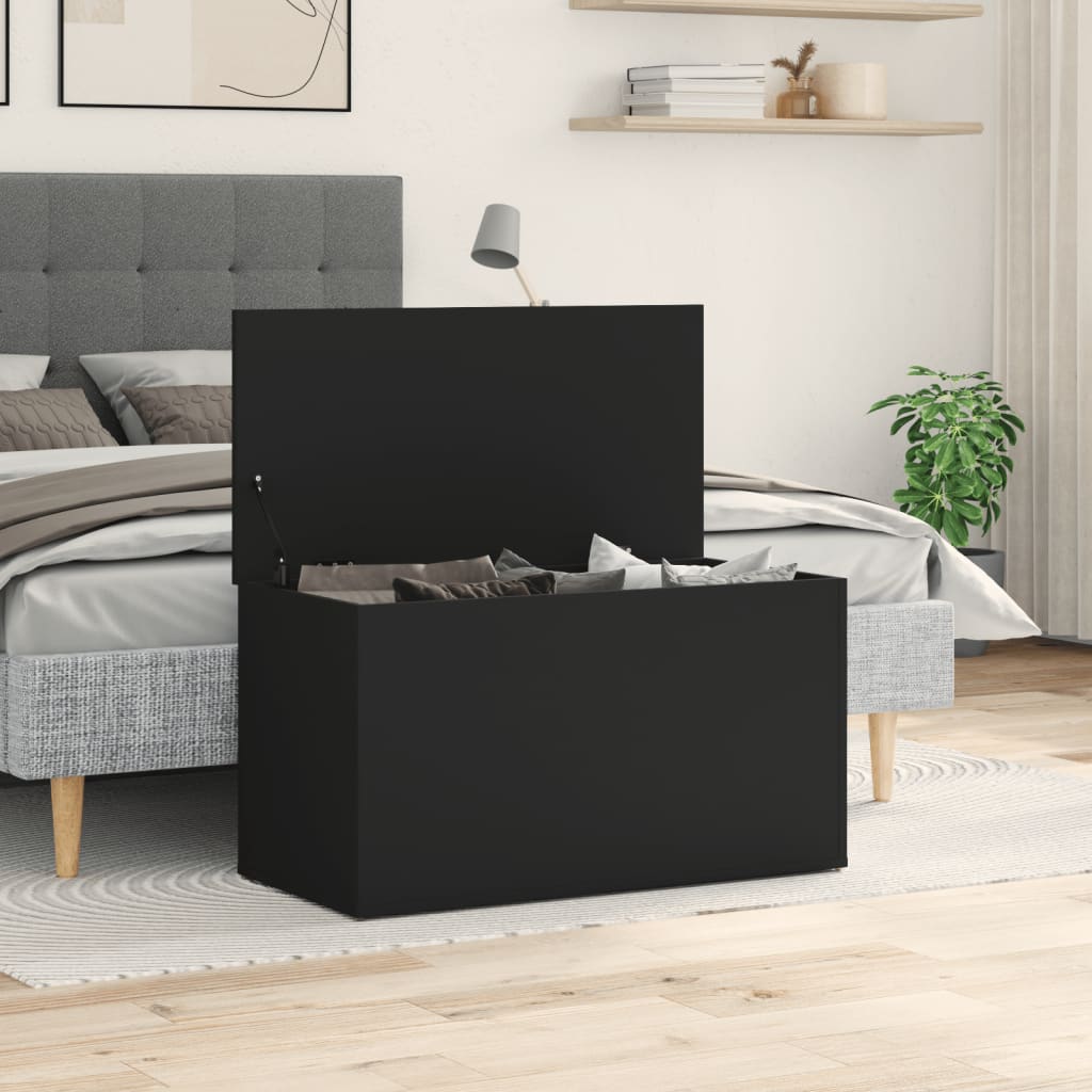 Förvaringskista Svart 84x42x46 cm