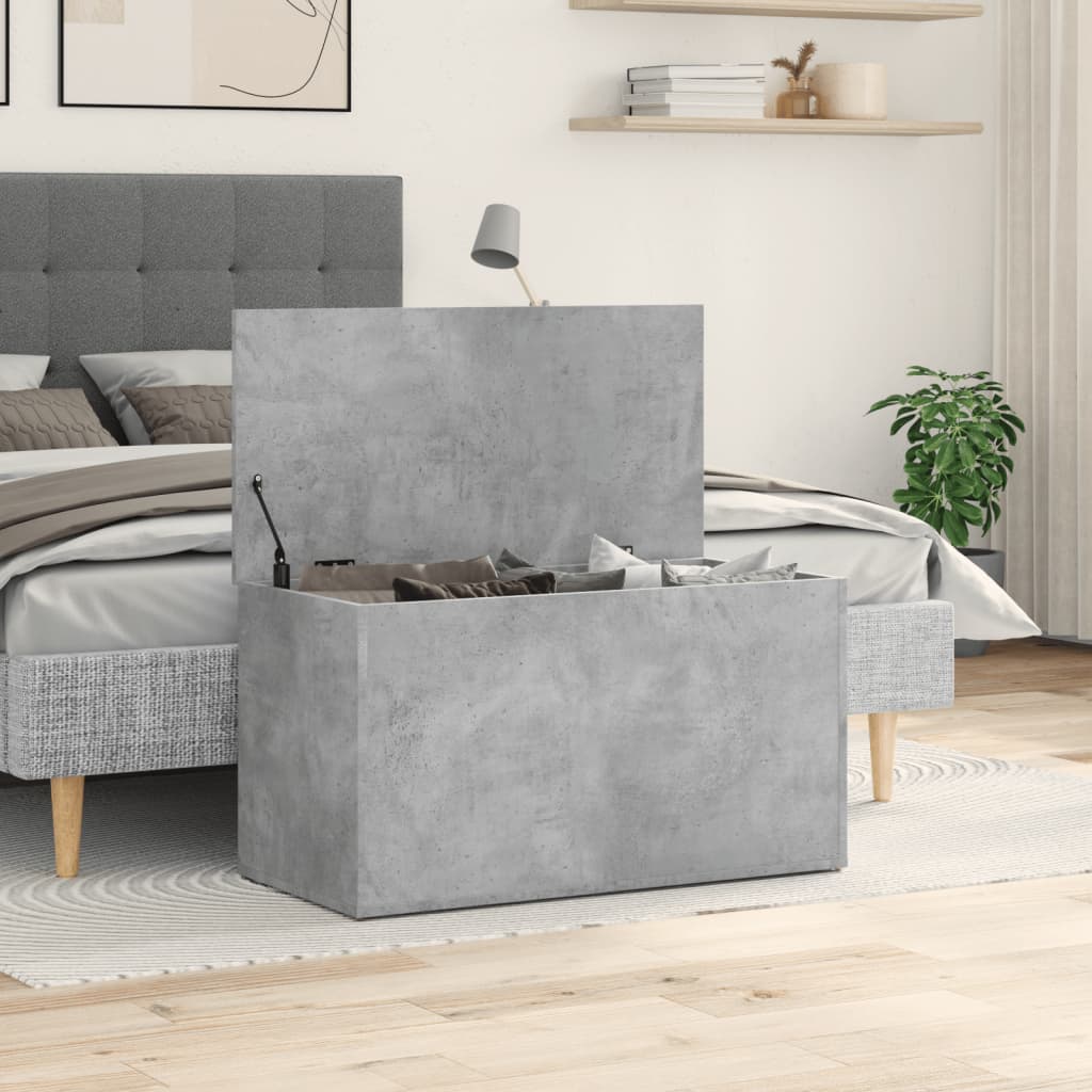Förvaringskista Betonggrå 84x42x46 cm