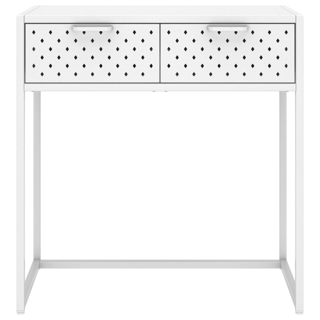 Avlastningsbord Konsollbord Vit 72x35x75 cm stål