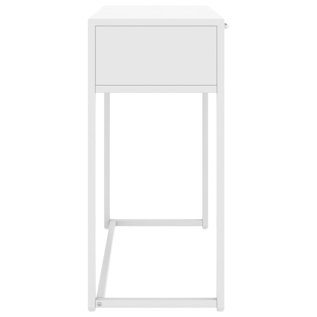 Avlastningsbord Konsollbord Vit 72x35x75 cm stål