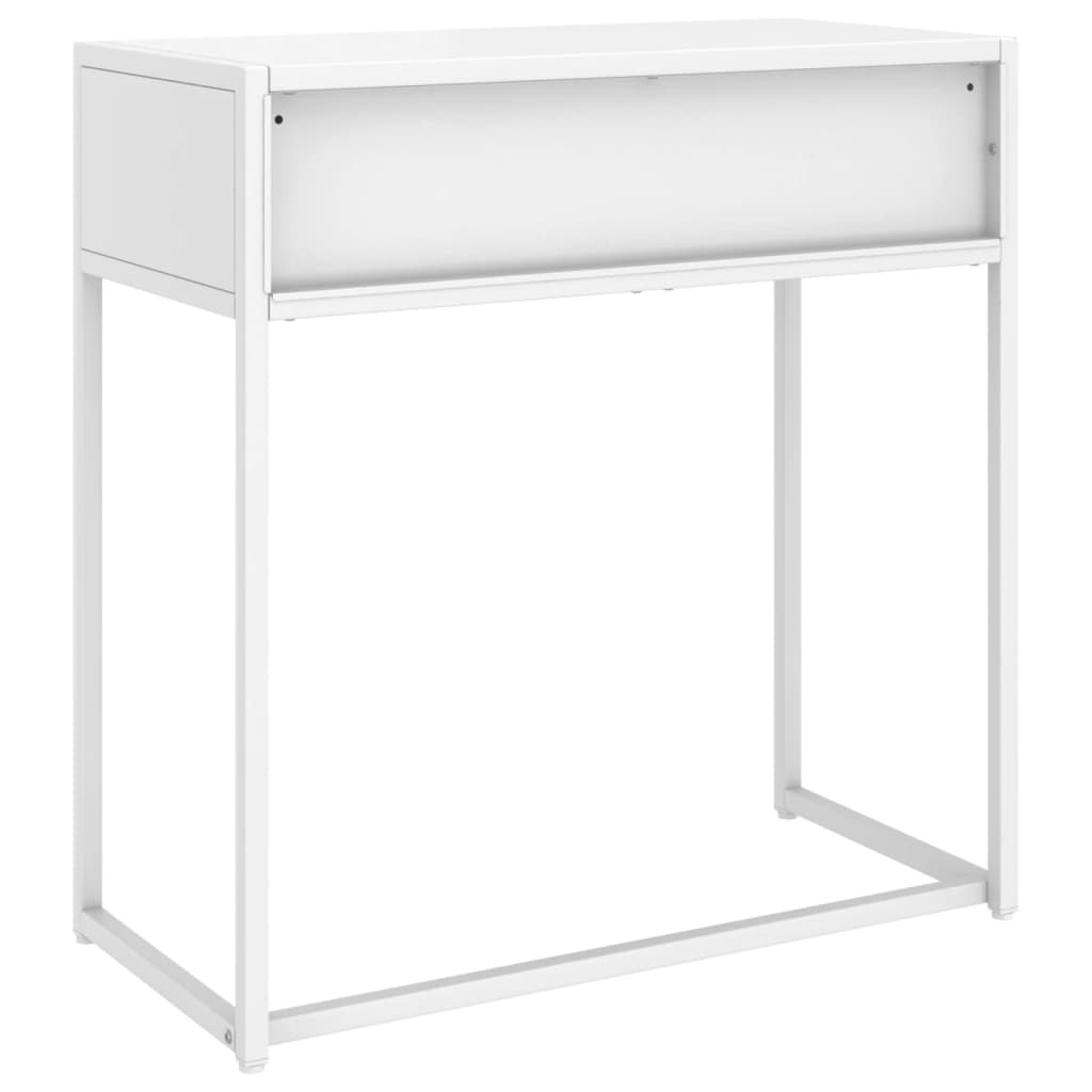 Avlastningsbord Konsollbord Vit 72x35x75 cm stål