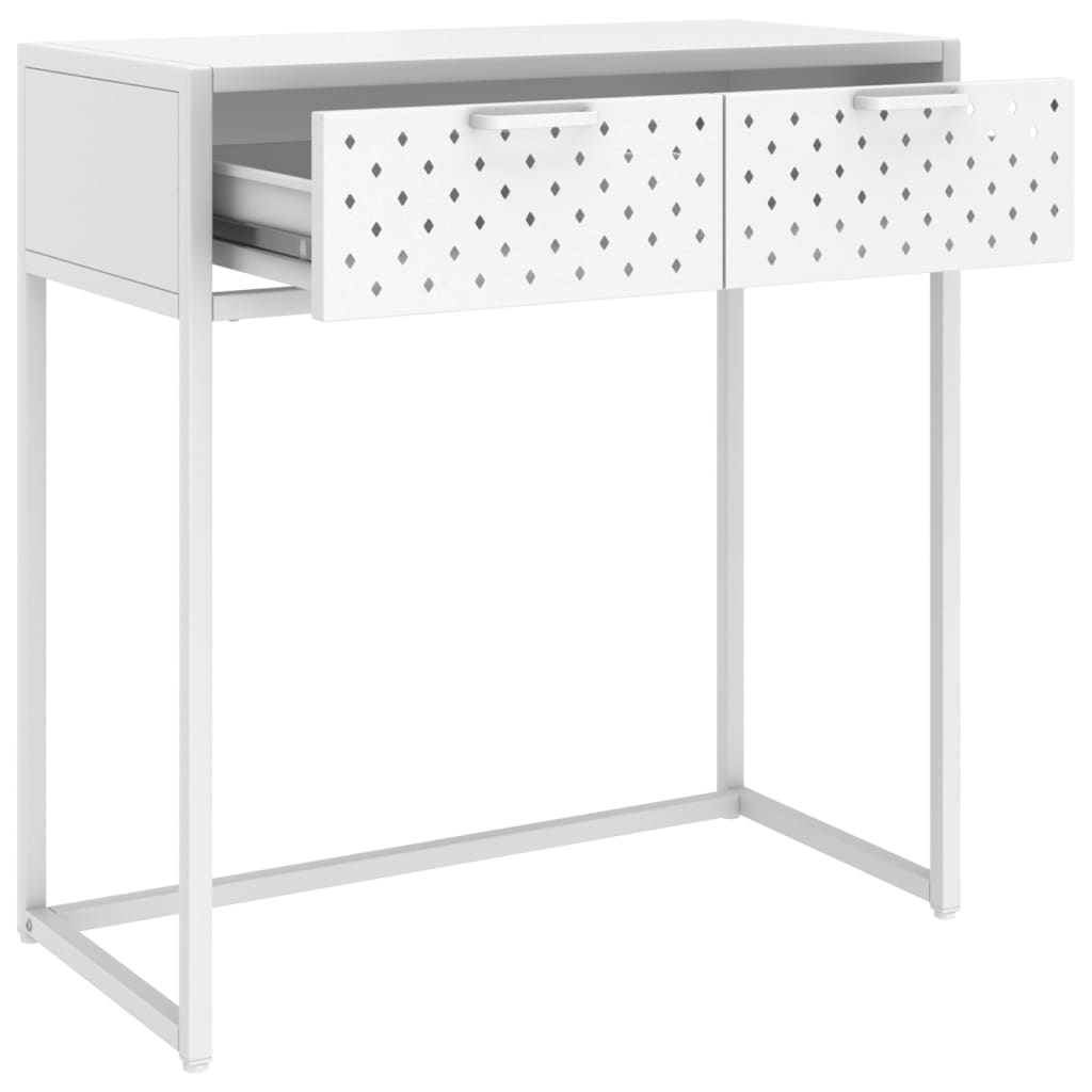 Avlastningsbord Konsollbord Vit 72x35x75 cm stål
