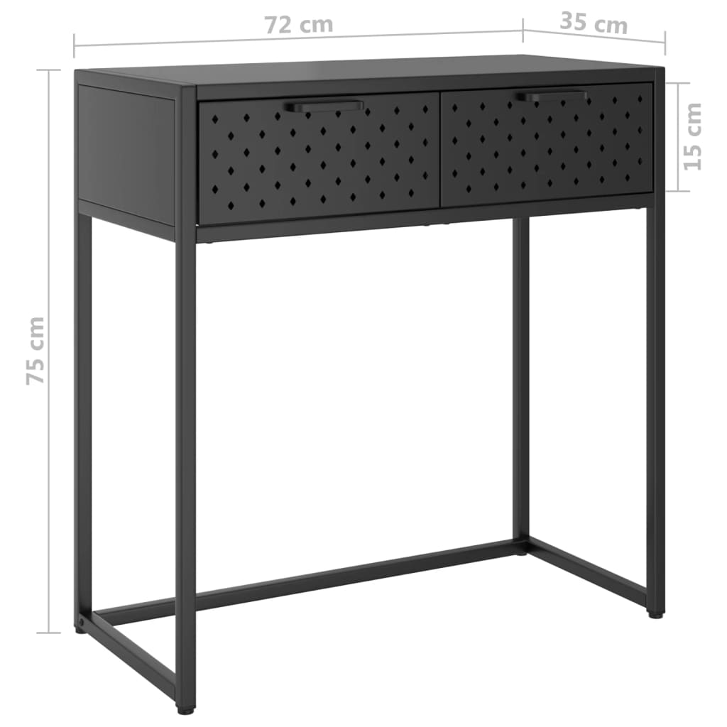 Avlastningsbord Konsollbord DIV. antracit 72x35x75 cm stål