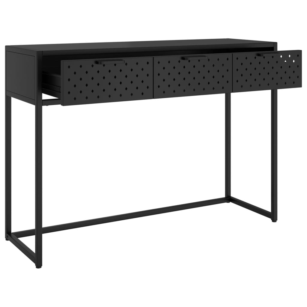 Avlastningsbord Konsollbord Svart 106x35x75 cm stål