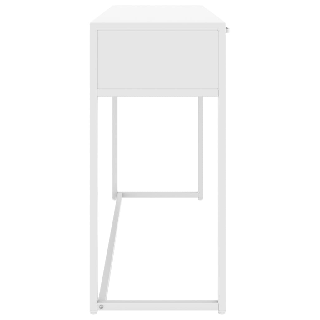 Avlastningsbord Konsollbord Vit 106x35x75 cm stål