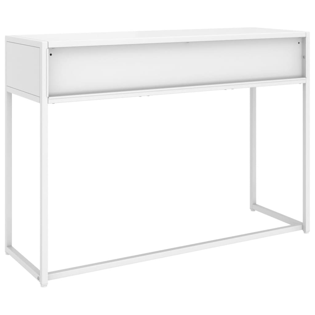 Avlastningsbord Konsollbord Vit 106x35x75 cm stål