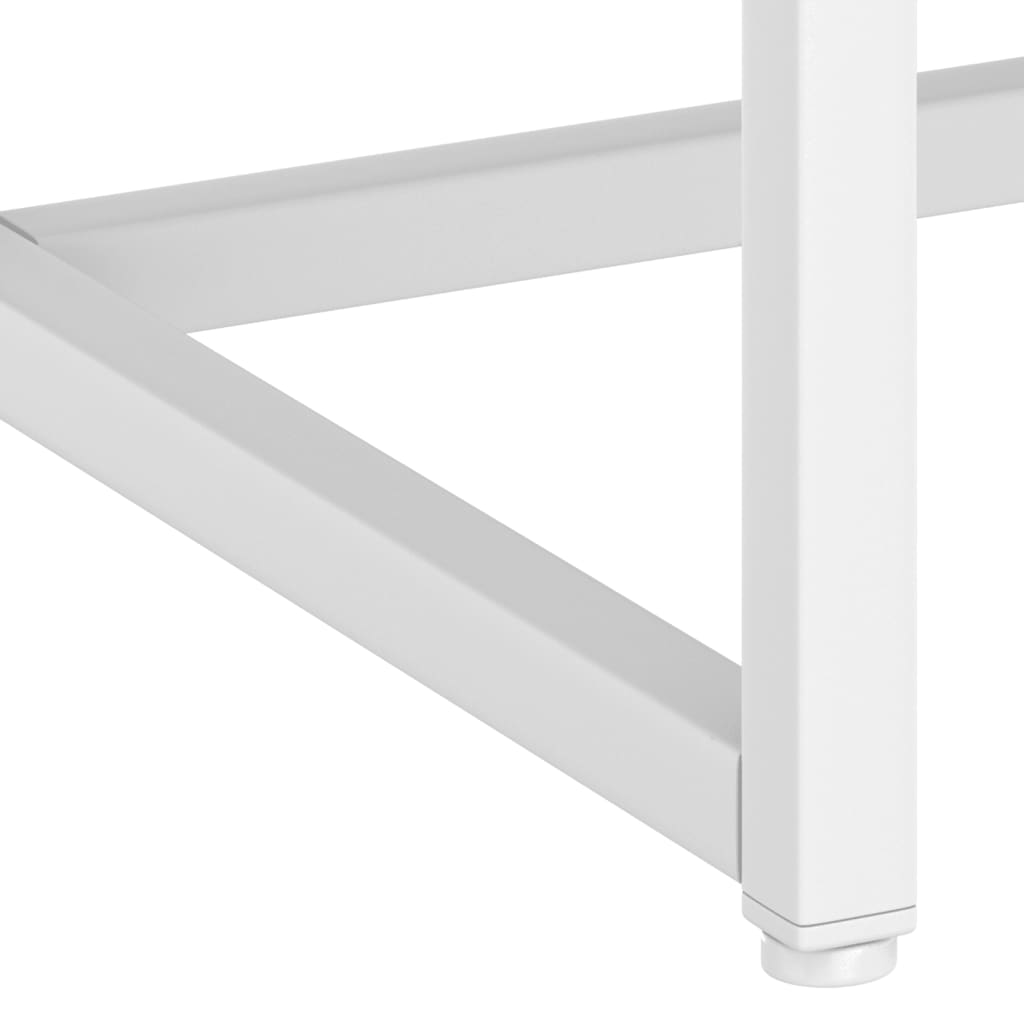 Avlastningsbord Konsollbord Vit 106x35x75 cm stål