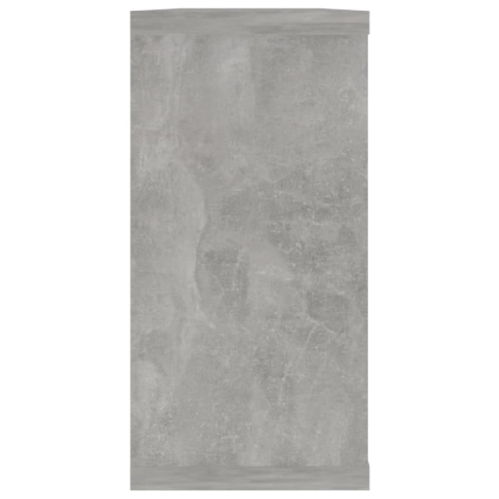 Vägghylla kubformad 6 st betonggrå 100x15x30 cm konstruerat trä