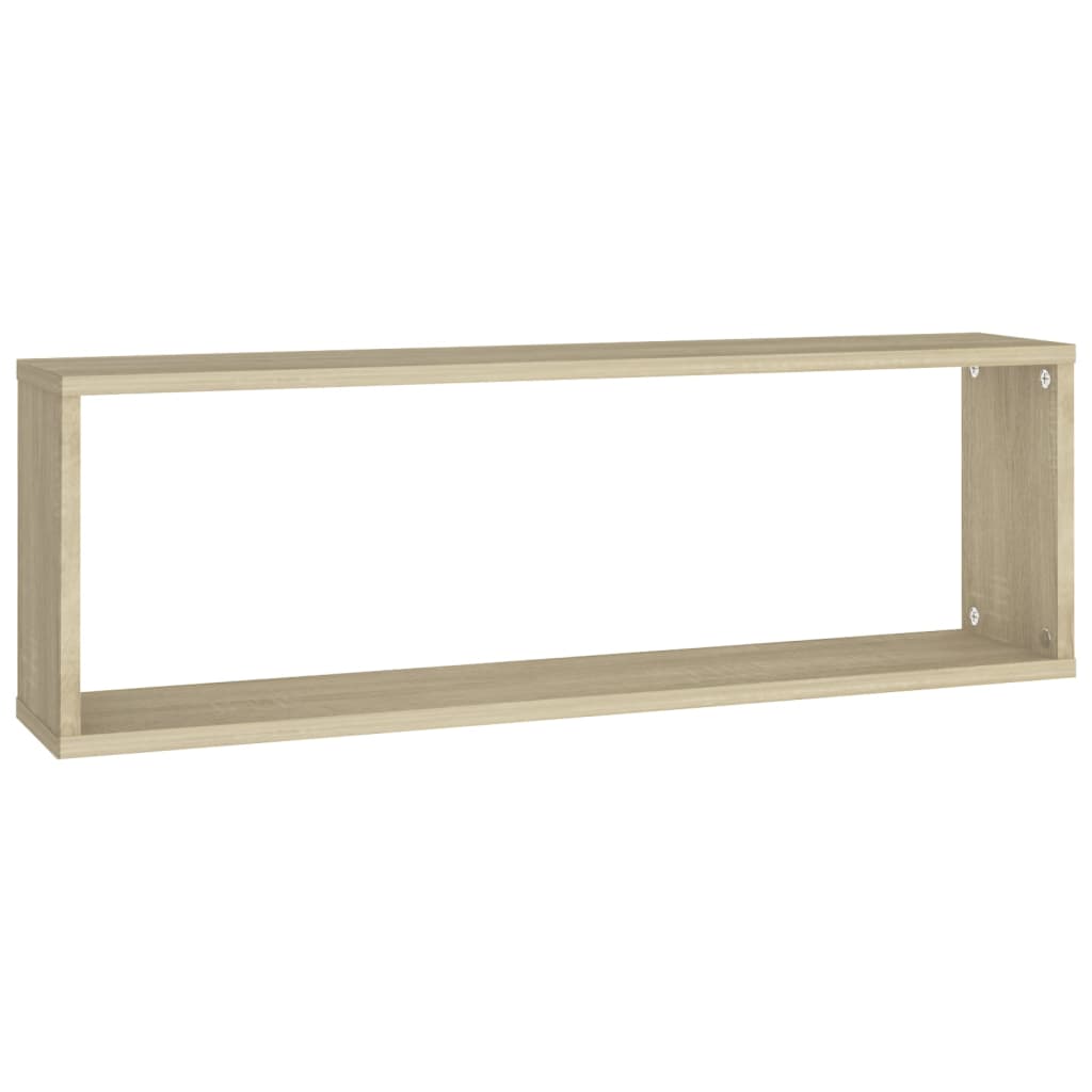Vägghylla kubformad 6 st sonoma-ek 80x15x26,5cm konstruerat trä