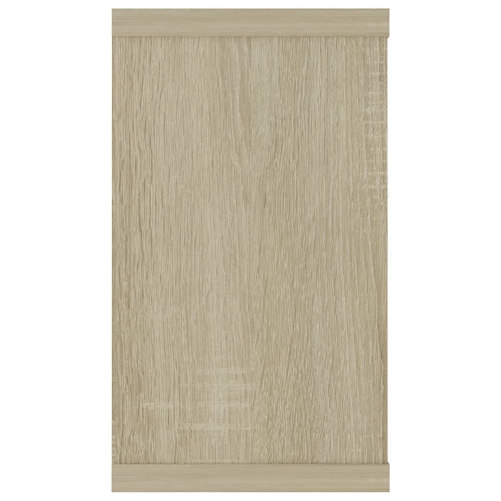 Vägghylla kubformad 6 st sonoma-ek 80x15x26,5cm konstruerat trä