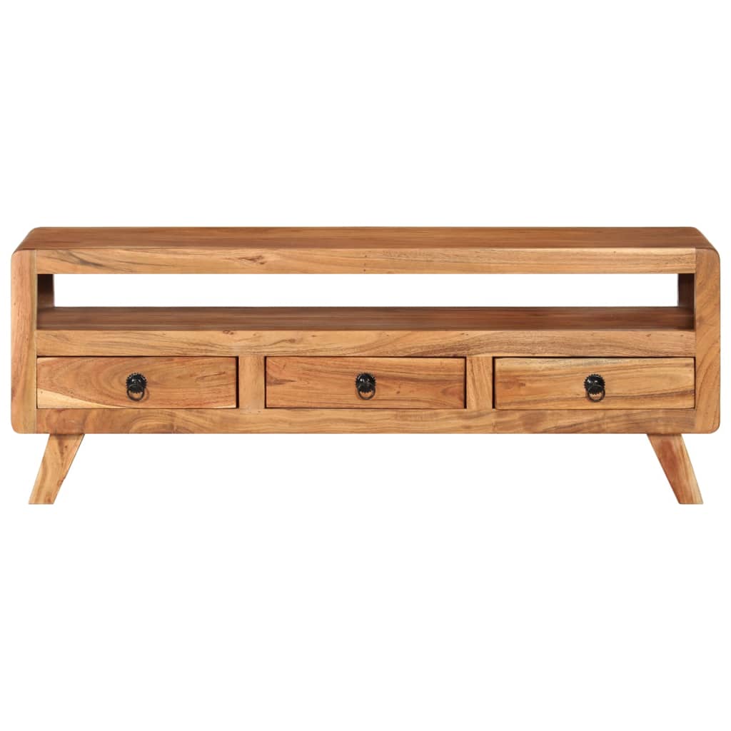 Tv-bänk 110x30x40 cm massivt akaciaträ