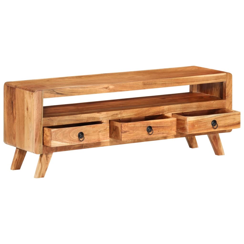 Tv-bänk 110x30x40 cm massivt akaciaträ