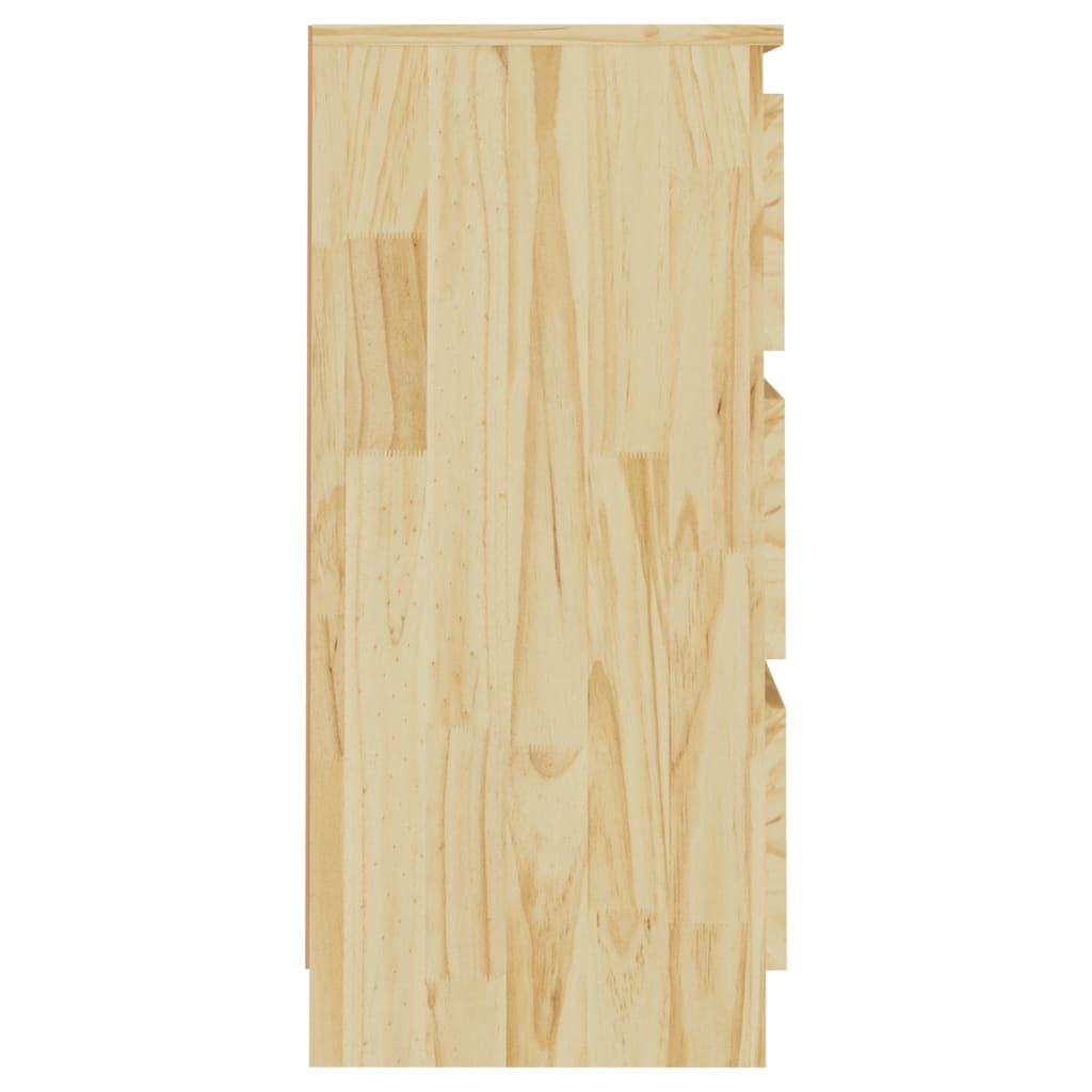 Sängbord 2 st 40x29,5x64 cm massiv furu