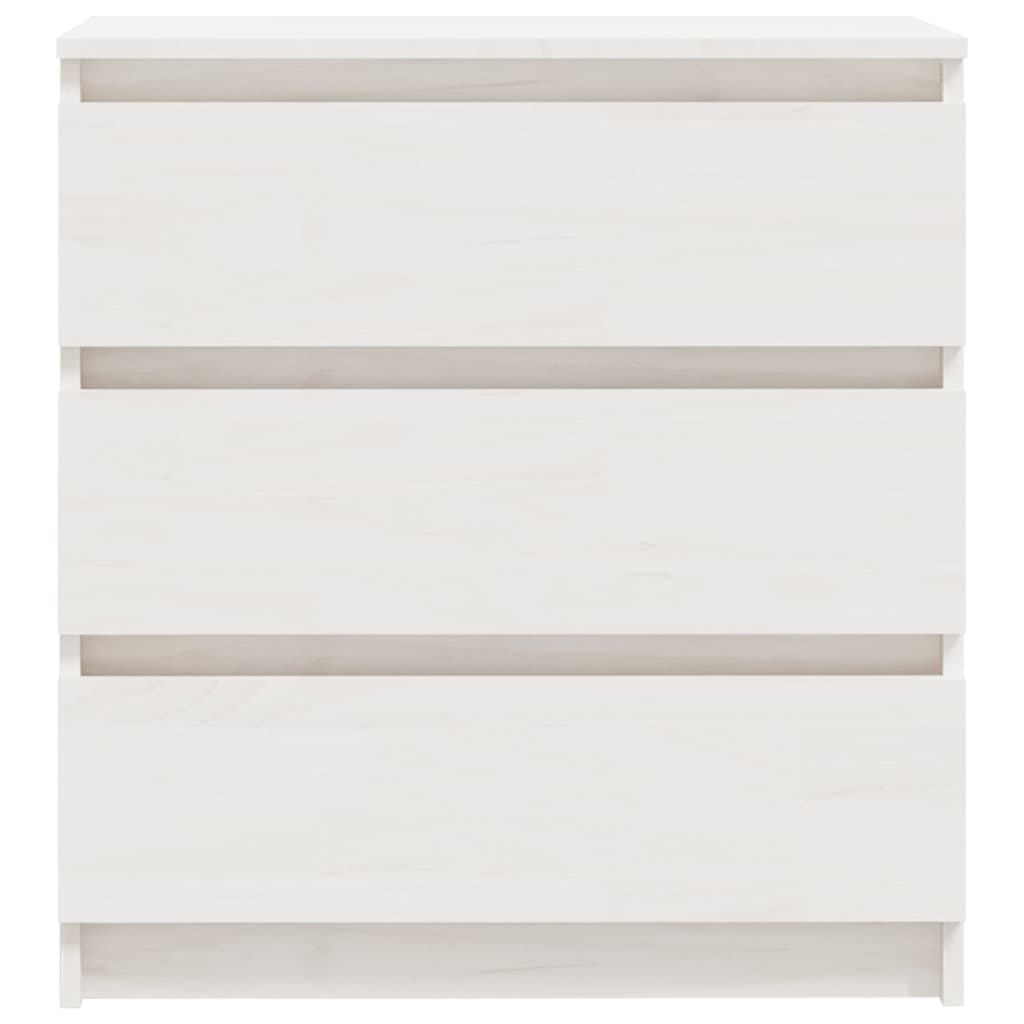 Sängbord Nattduksbord Vit 60x36x64 cm massiv furu