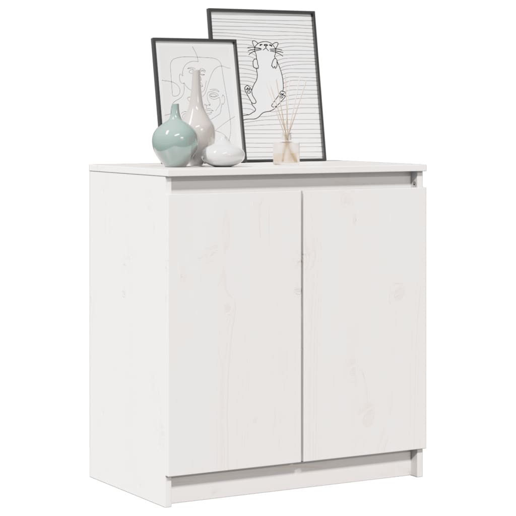Skåp Vit 60x36x65 cm massiv furu