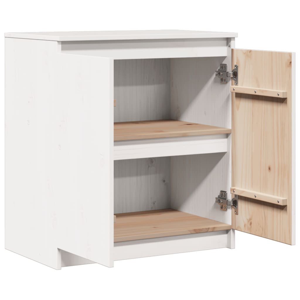 Skåp Vit 60x36x65 cm massiv furu