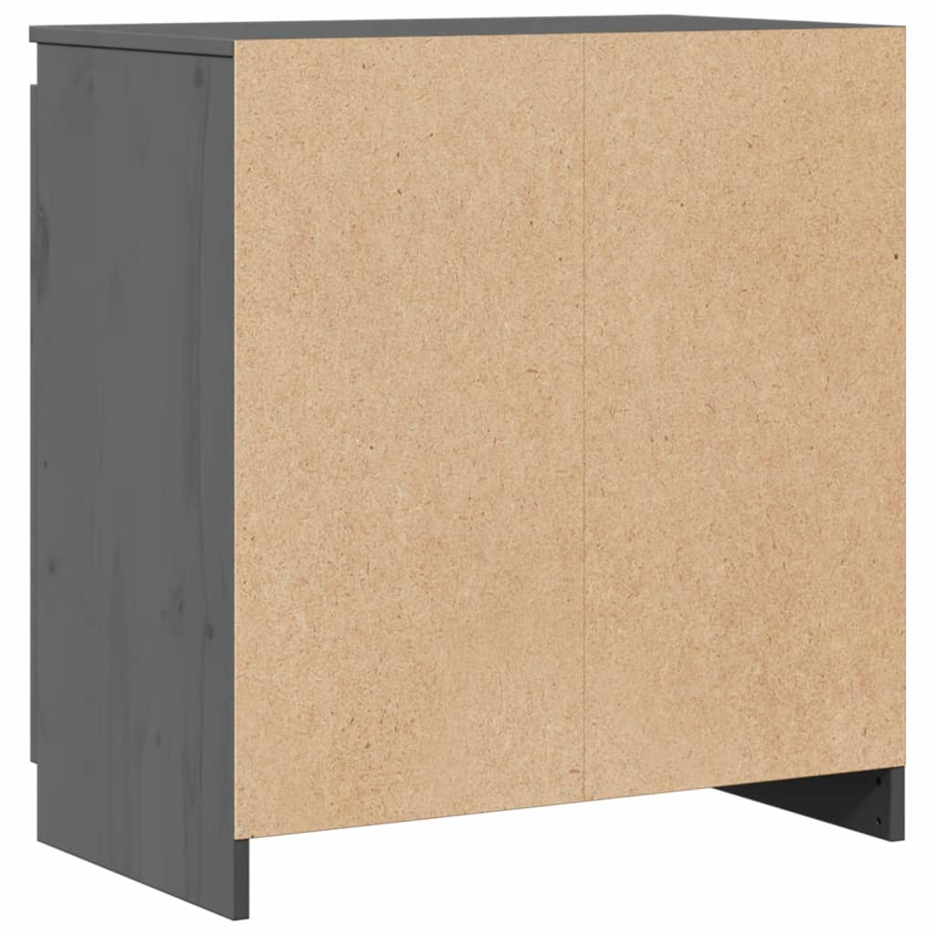 Skåp Grå 60x36x65 cm massiv furu