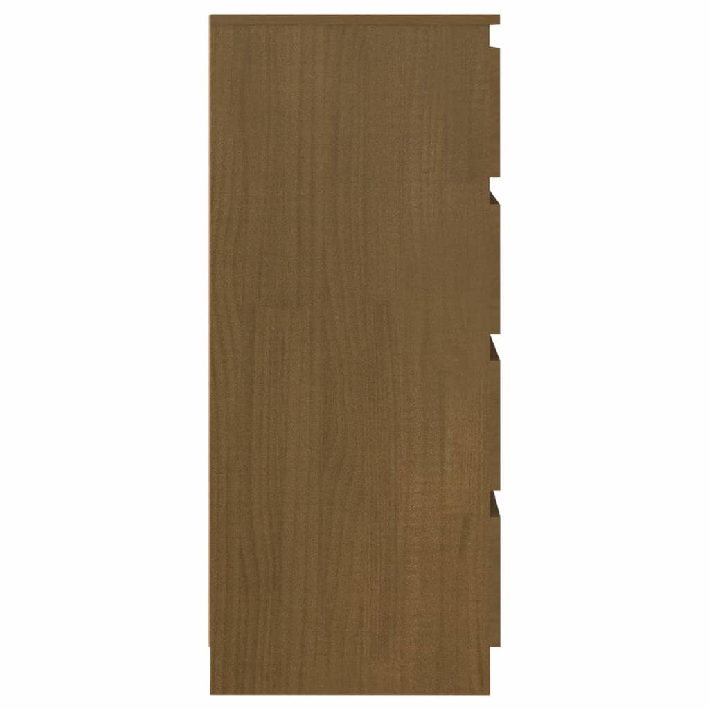 Byrå honungsbrun 60x36x84 cm massiv furu
