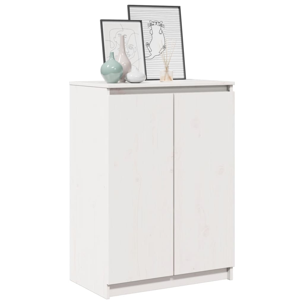 Skänk Vit 60x36x84 cm massiv furu