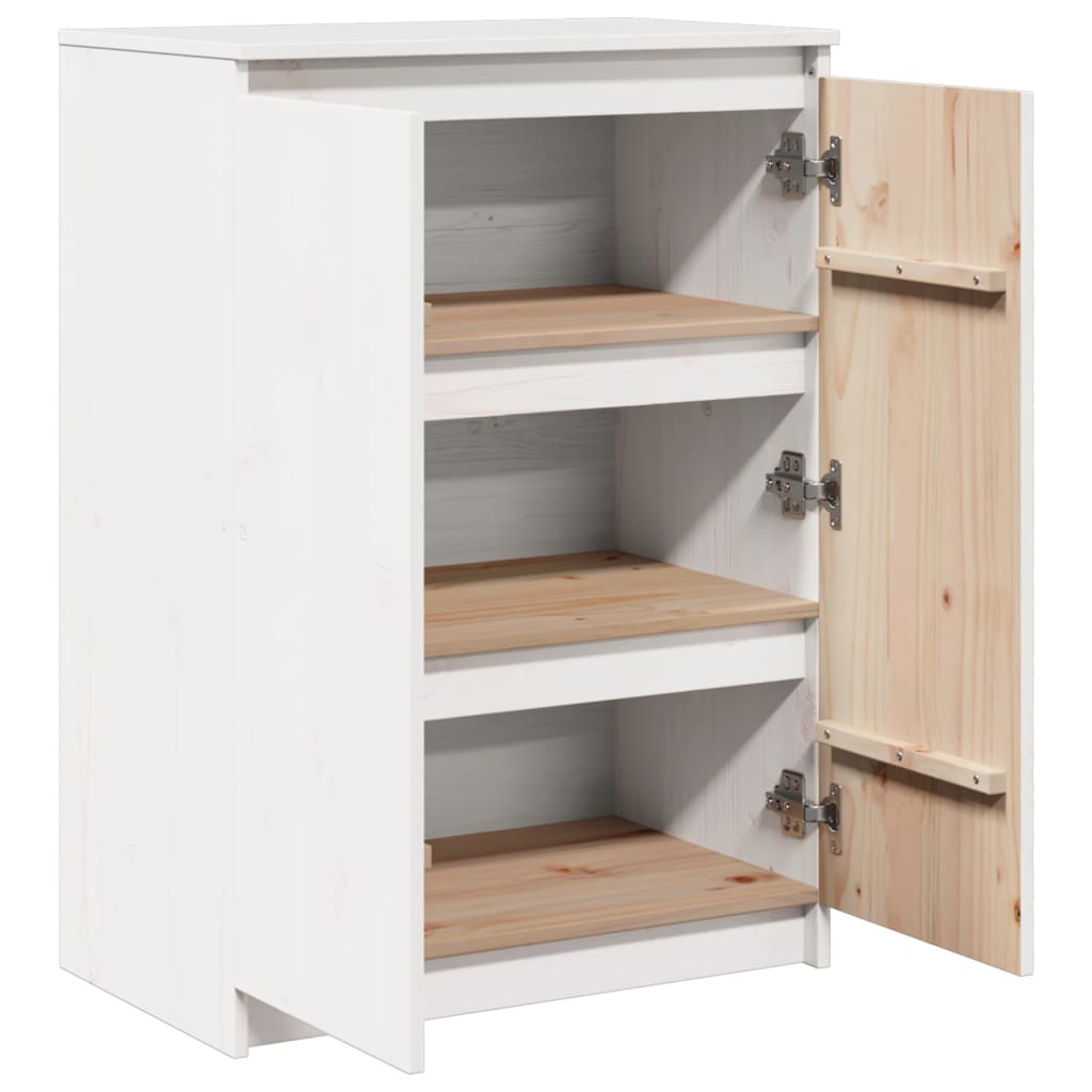 Skänk Vit 60x36x84 cm massiv furu