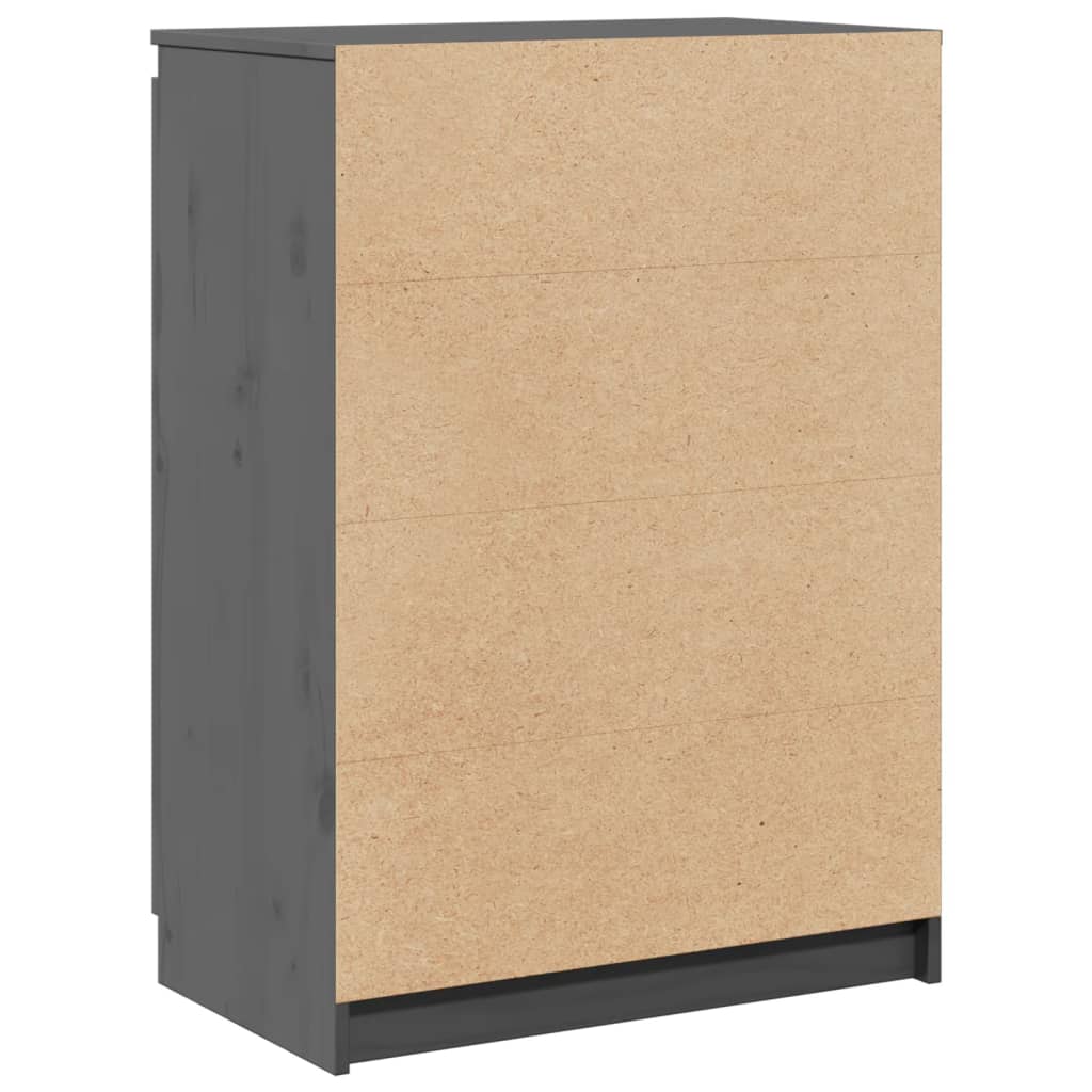 Skänk Trä Grå 60x36x84 cm massiv furu