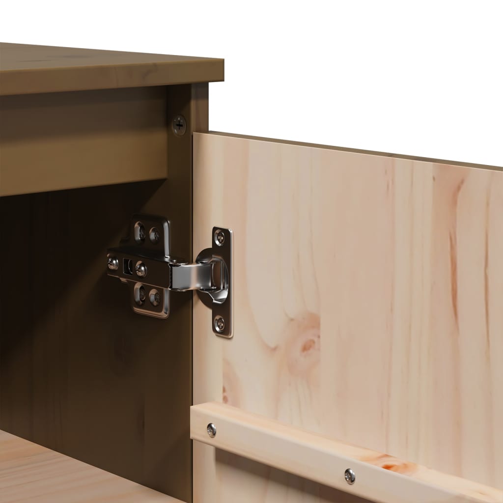 Skänk Trä honungsbrun 60x36x84 cm massiv furu