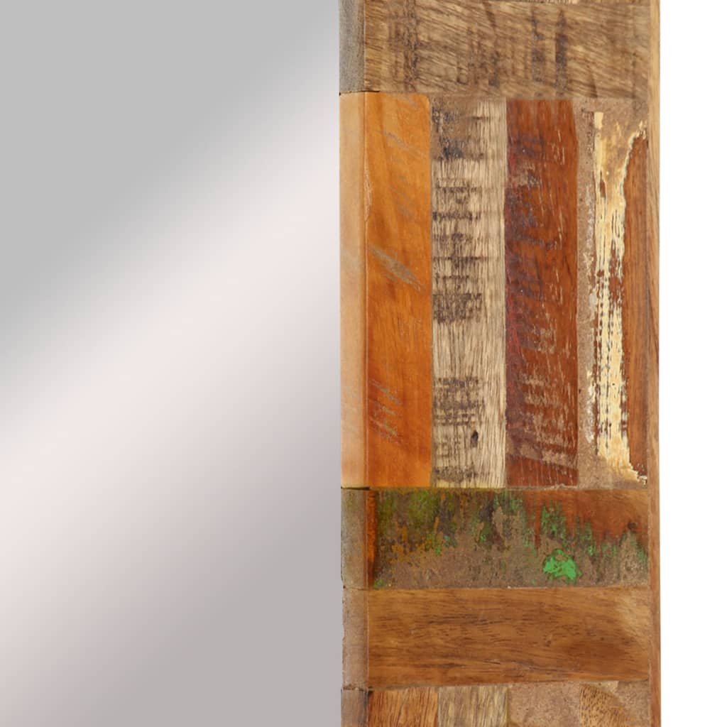 Väggspegel massivt återvunnet Trä 60x110 cm