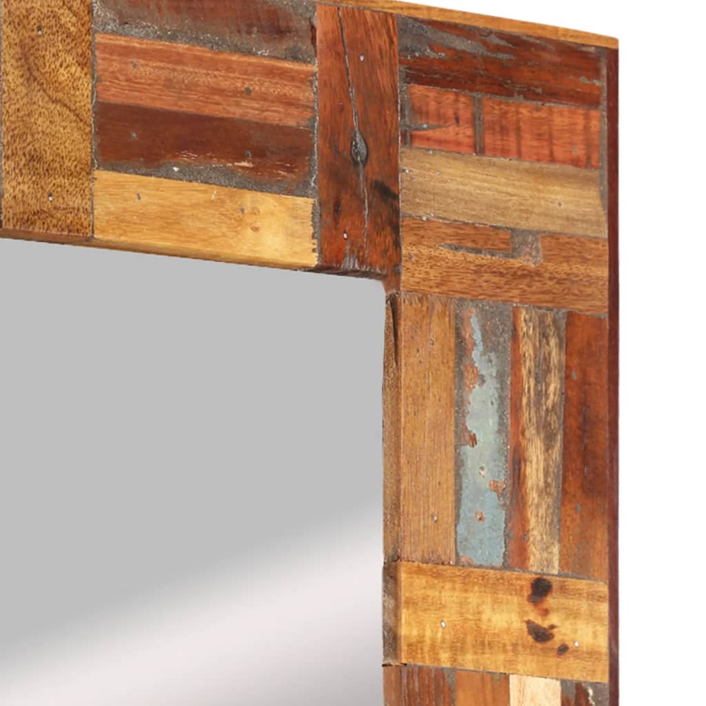 Väggspegel massivt återvunnet Trä 50x110 cm
