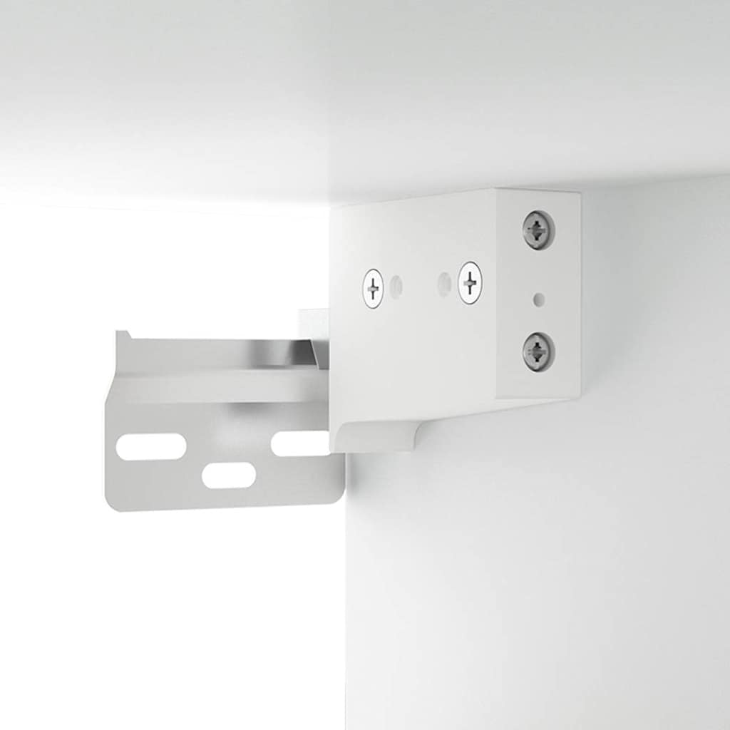 Badrumsspegel Spegelskåp LED Vit 91x15x76,5 cm