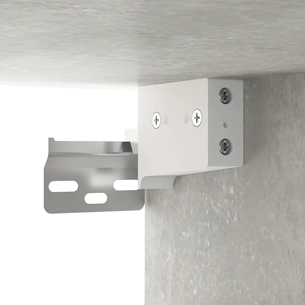 Badrumsspegel Spegelskåp LED Betonggrå 91x15x76,5 cm
