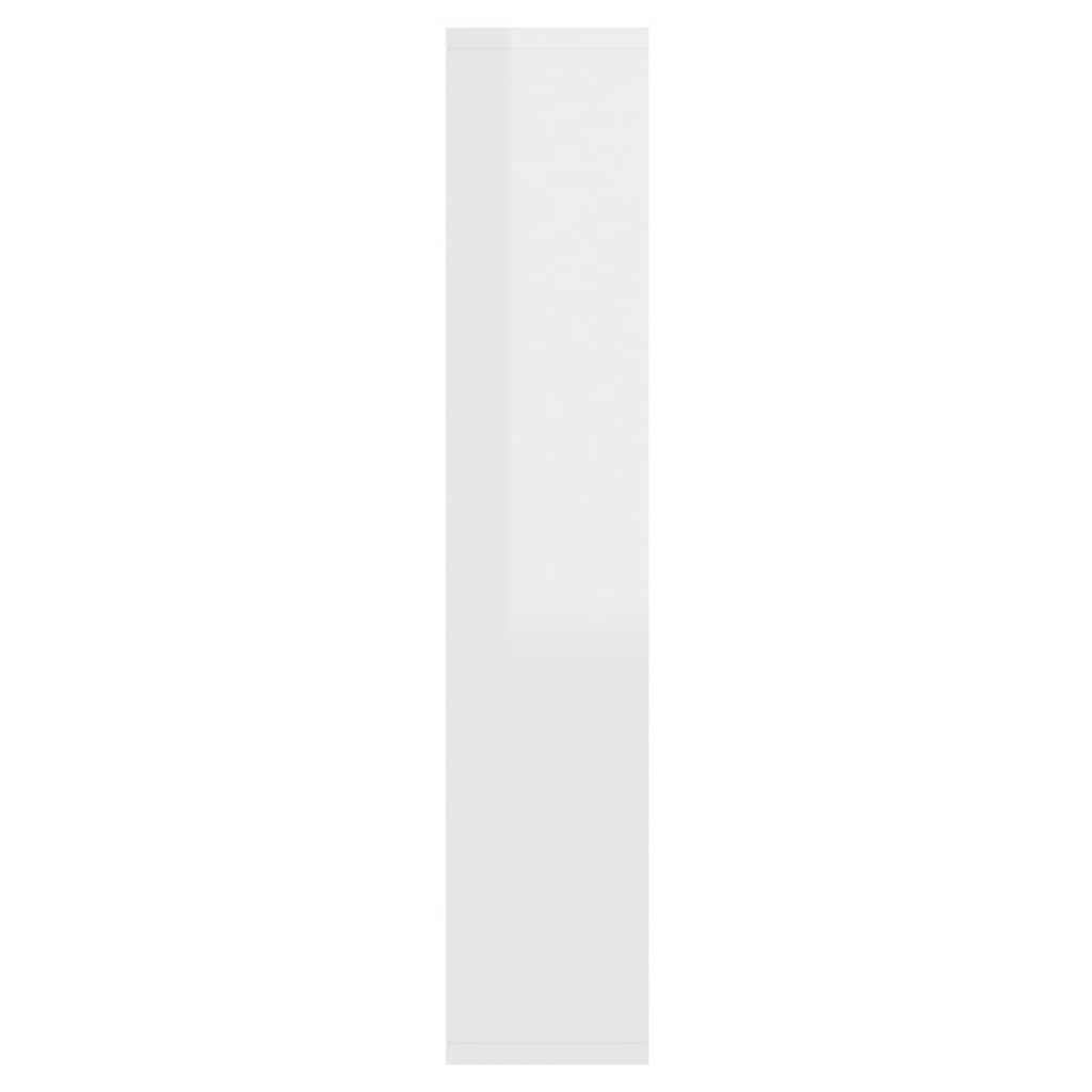 Badrumsspegel Spegelskåp LED Högglans Vit 91x15x76,5 cm
