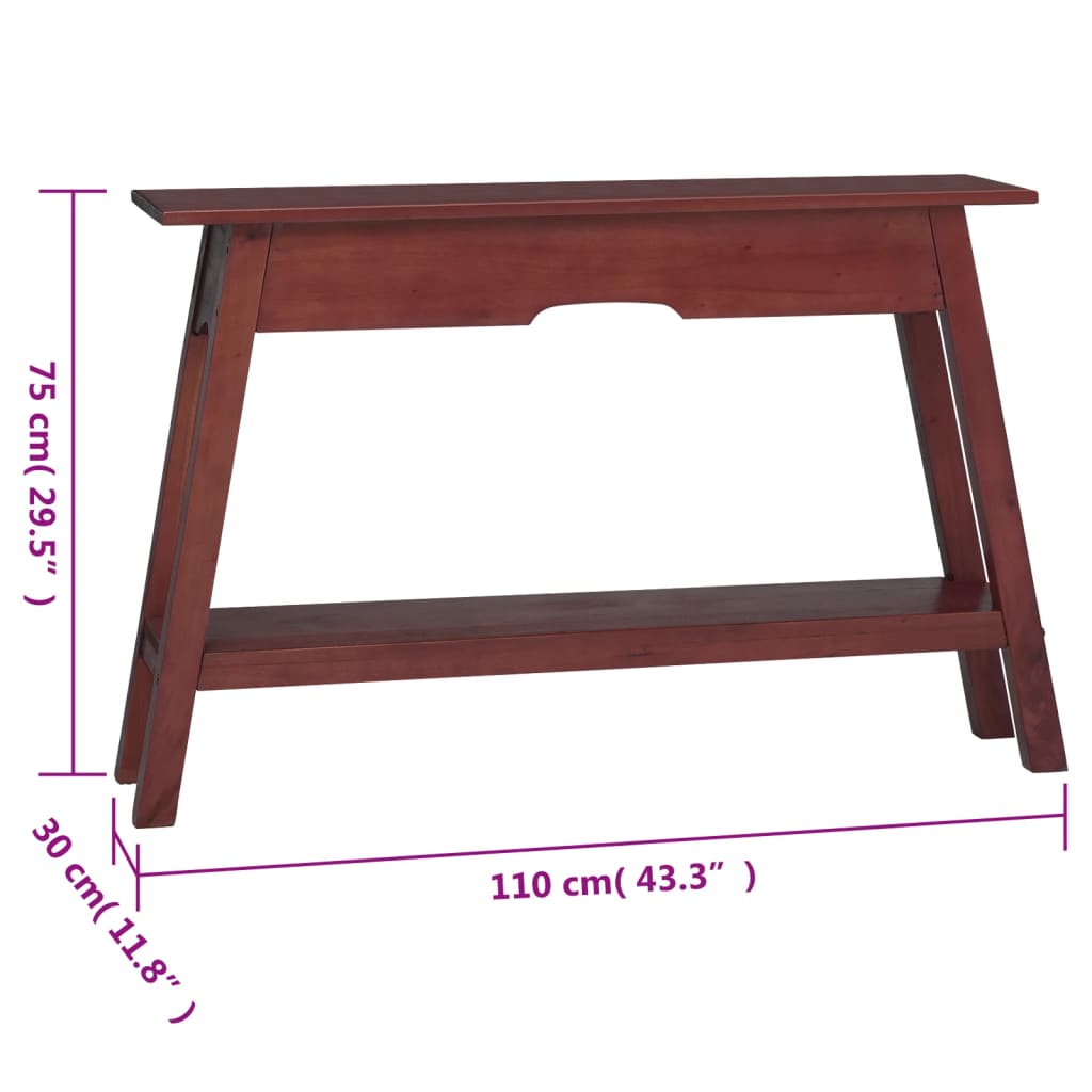 Avlastningsbord Konsollbord Brun 110x30x75 cm massiv mahogny