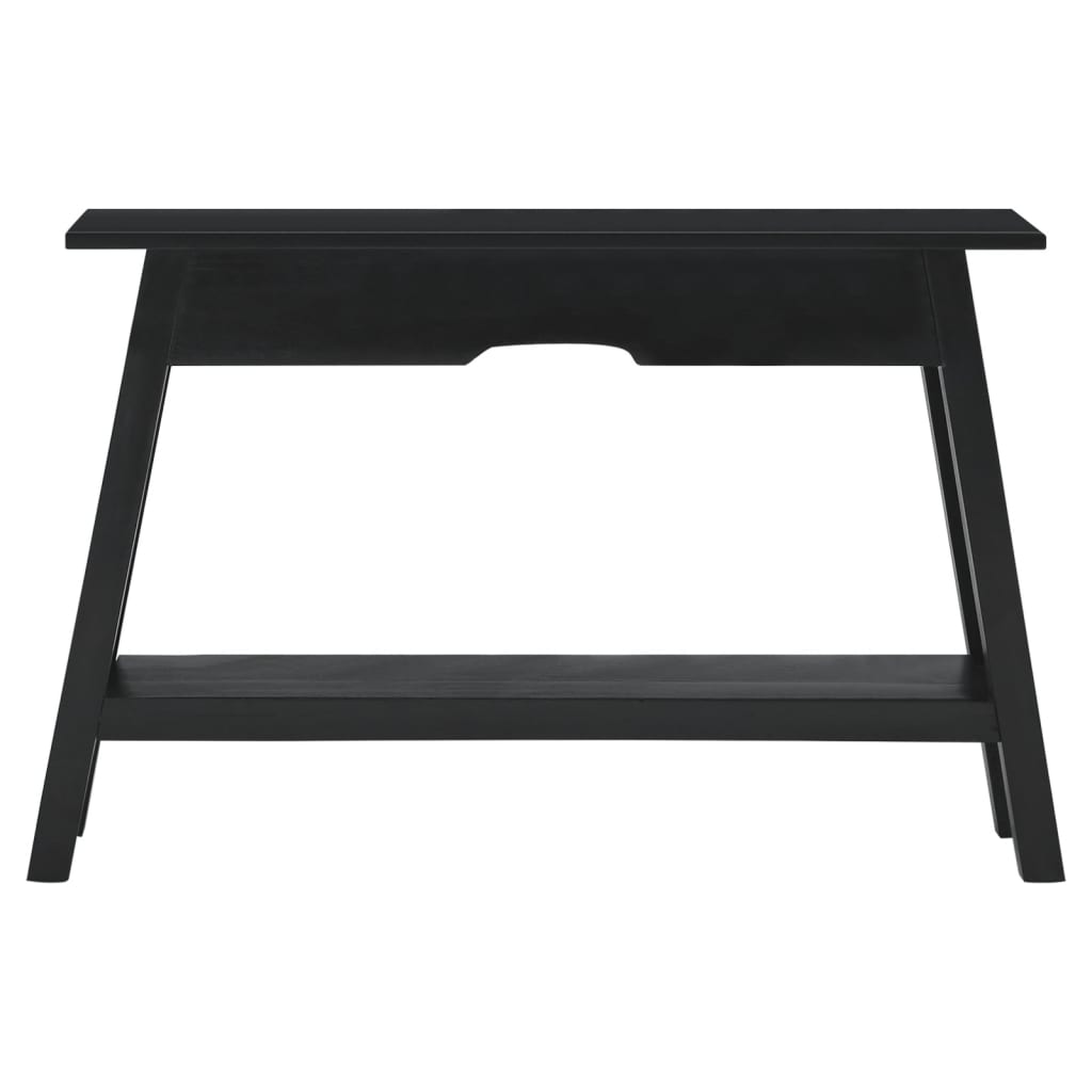 Avlastningsbord Konsollbord Svart 110x30x75 cm massiv mahogny