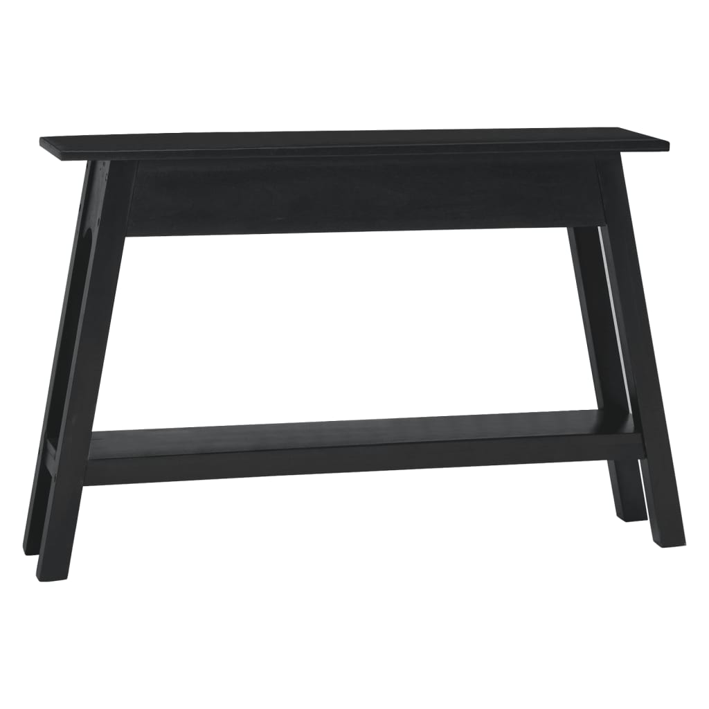 Avlastningsbord Konsollbord Svart 110x30x75 cm massiv mahogny