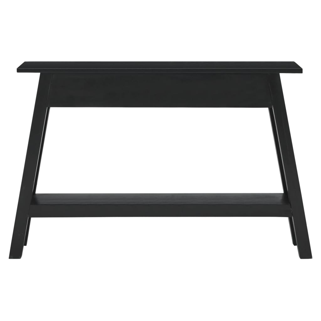 Avlastningsbord Konsollbord Svart 110x30x75 cm massiv mahogny