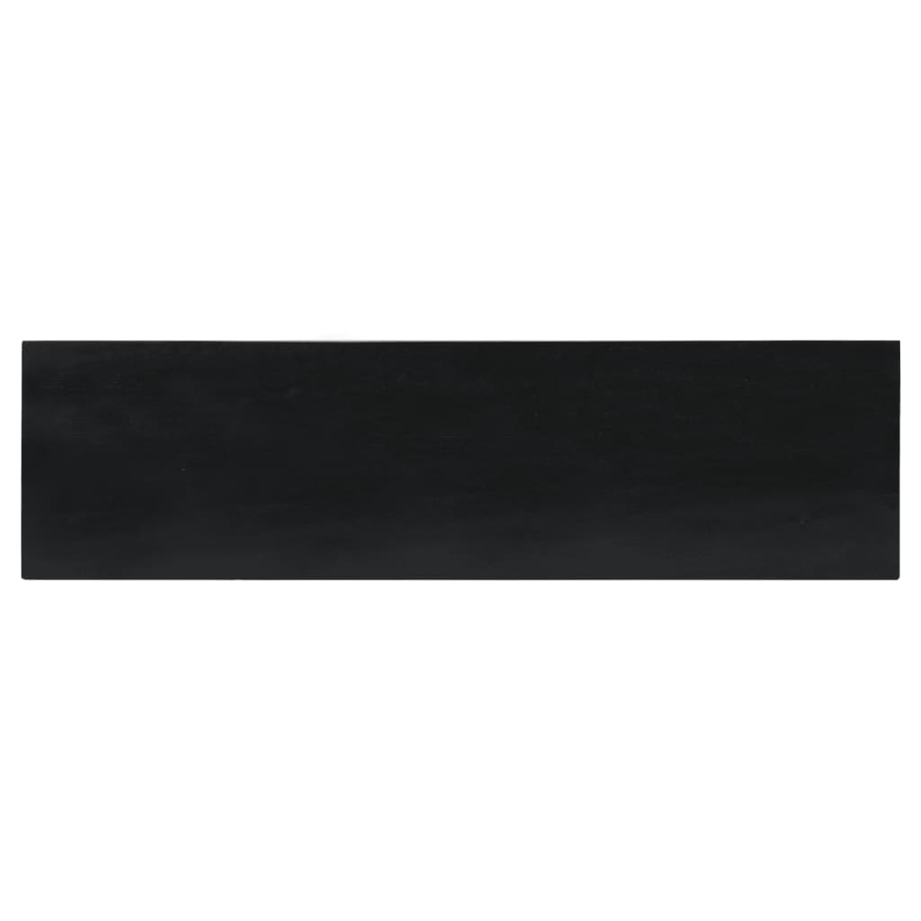 Avlastningsbord Konsollbord Svart 110x30x75 cm massiv mahogny
