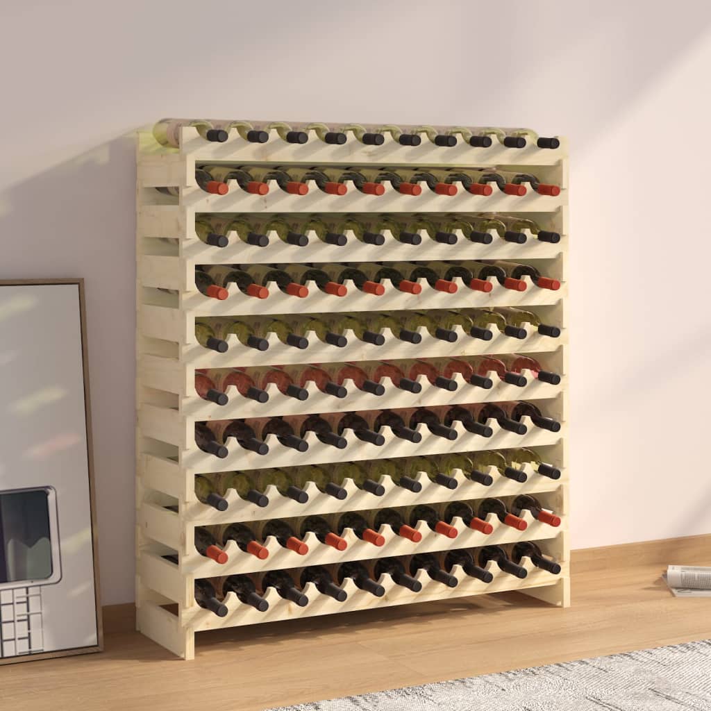 Vinställ 101x29x112 cm massiv furu