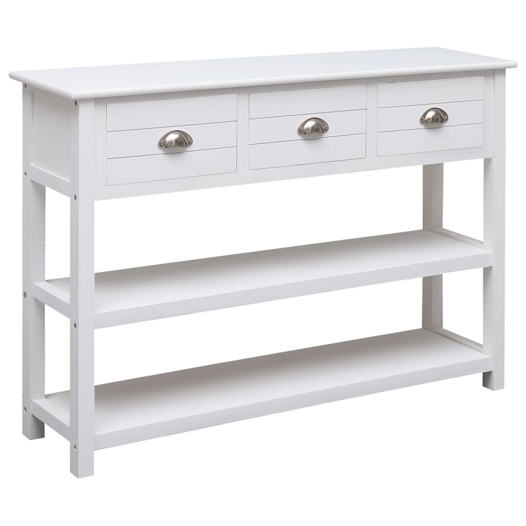 Skänk Vit 108x30x76 cm massivt kejsarträ