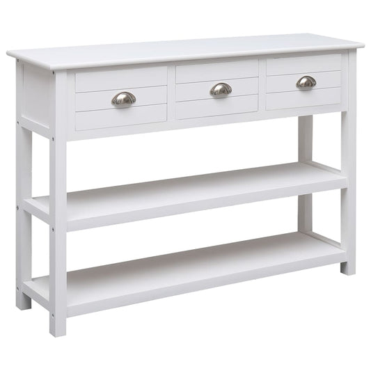 Skänk Vit 108x30x76 cm massivt kejsarträ