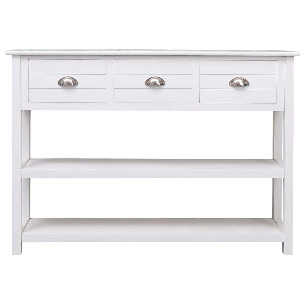 Skänk Vit 108x30x76 cm massivt kejsarträ