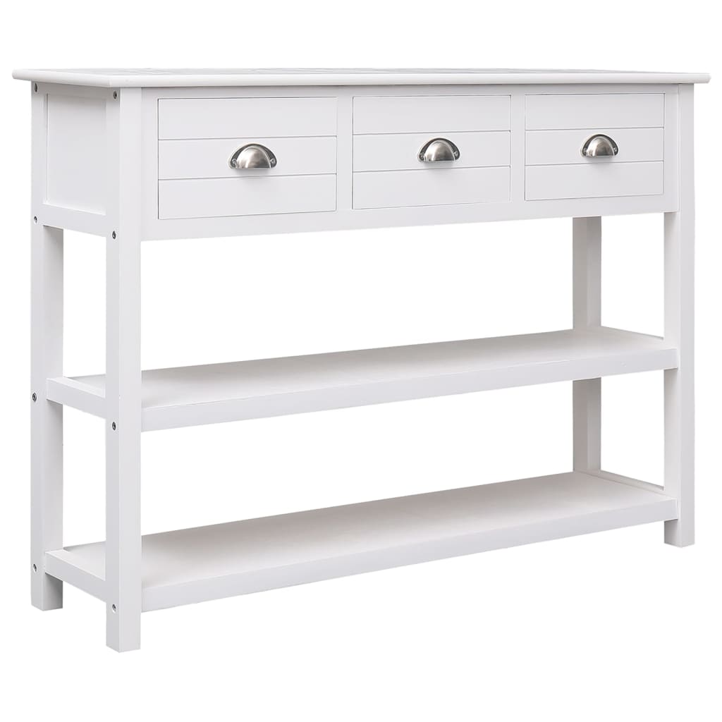 Skänk Vit 108x30x76 cm massivt kejsarträ