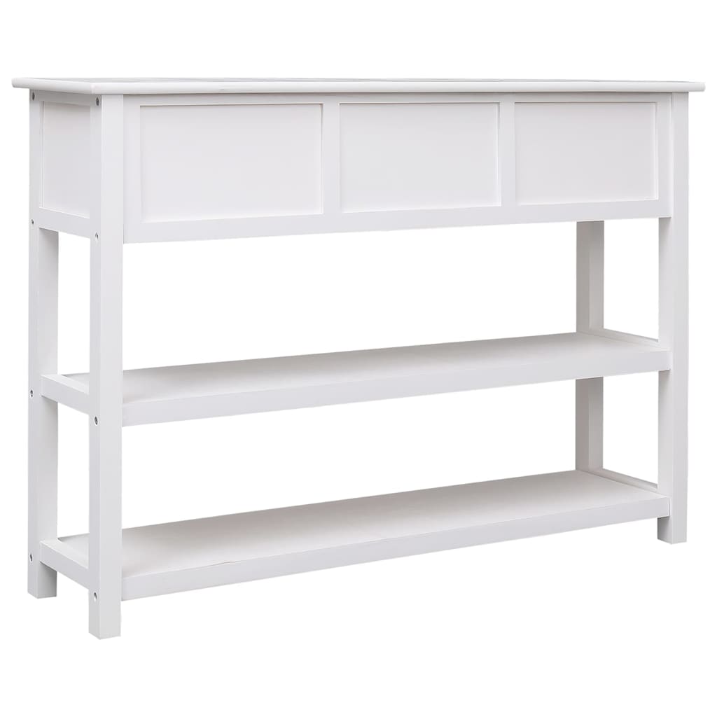 Skänk Vit 108x30x76 cm massivt kejsarträ
