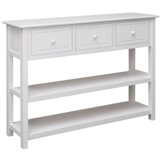 Skänk Vit 108x30x76 cm massivt kejsarträ