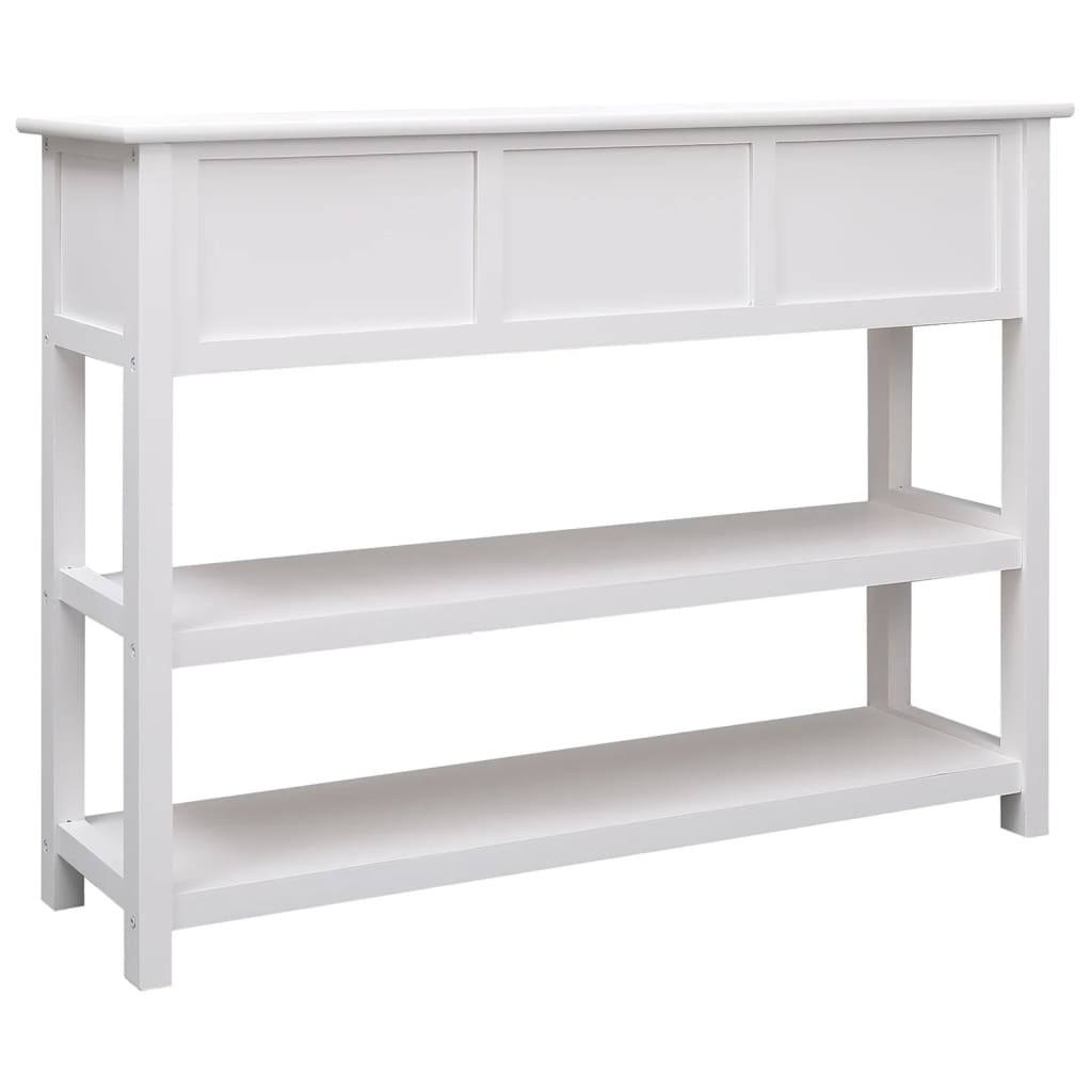 Skänk Vit 108x30x76 cm massivt kejsarträ