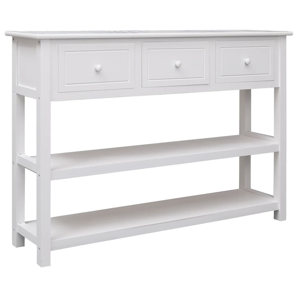 Skänk Vit 108x30x76 cm massivt kejsarträ